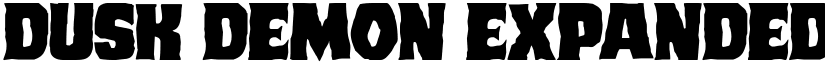 Dusk Demon Expanded Regular font