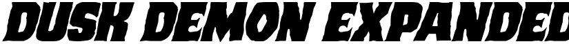 Dusk Demon Expanded Italic Regular font