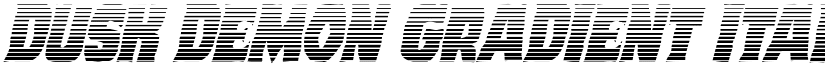 Dusk Demon Gradient Italic Regular font