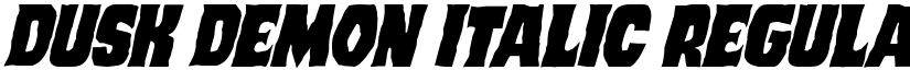 Dusk Demon Italic Regular font
