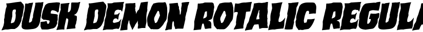 Dusk Demon Rotalic Regular font