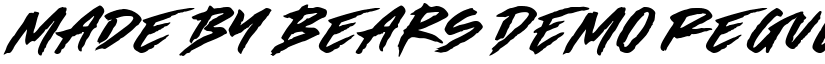 Made by Bears DEMO Regular font