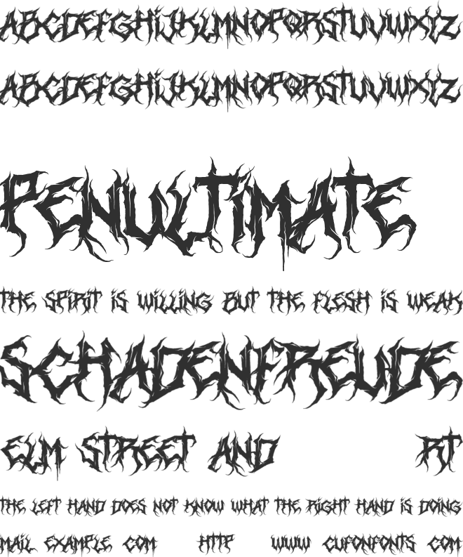 Heartless font preview