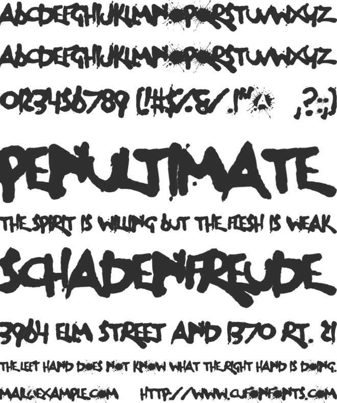 Dog Rough font preview
