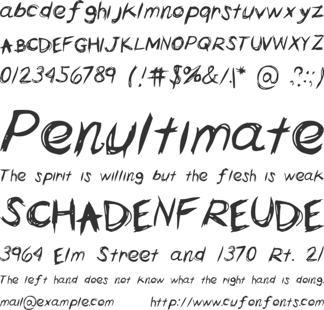 HorrorScribbles font preview