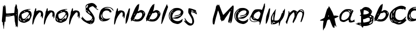 HorrorScribbles Medium font