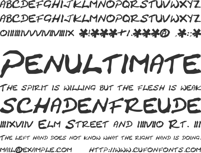 Cracked Johnnie font preview