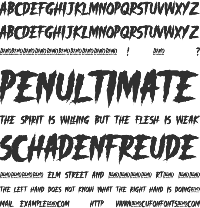 _CHAOS DEMO font preview