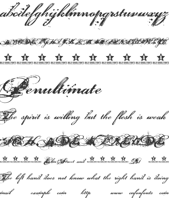 DIRTY CLASSIC font preview