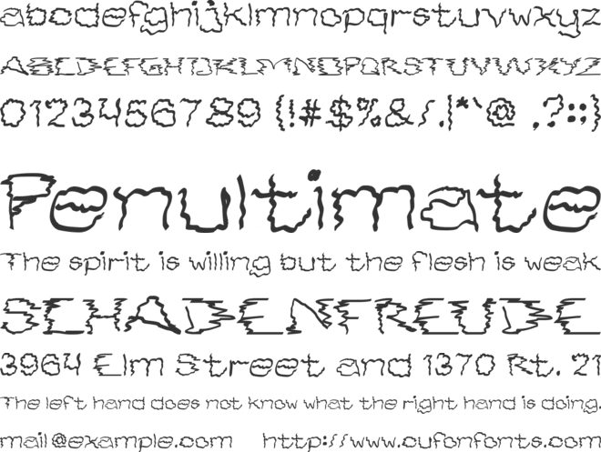 Smoke On The Water font preview