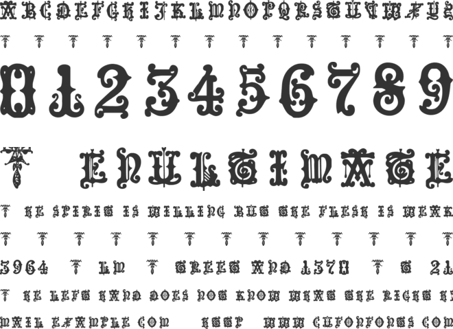 Medieval Sorcerer Ornamental font preview