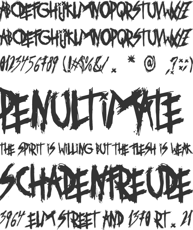 Rage Against Mom font preview