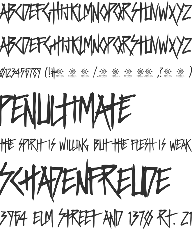 Violent Desire font preview