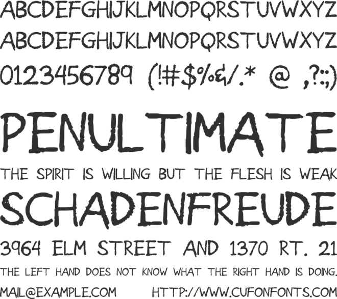 American_Grunge font preview