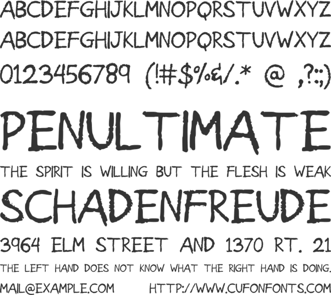 American_Grunge font preview