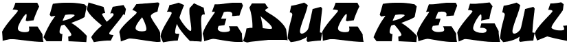 CryOneDUC Regular font