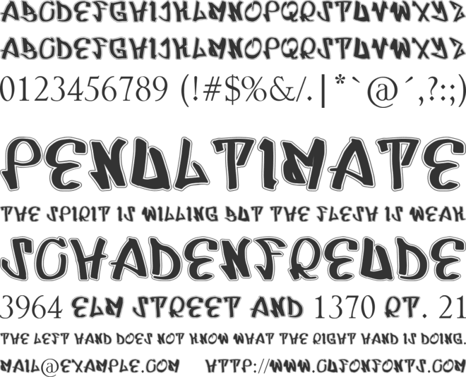 UrbRapper font preview