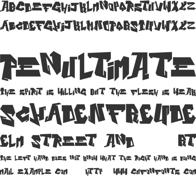 Alphabet Black font preview