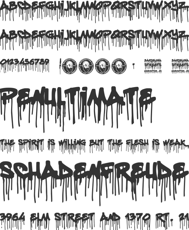 Barcelona Streets font preview