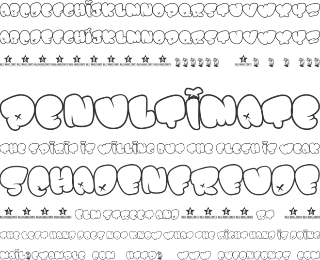 BOMB FONT font preview