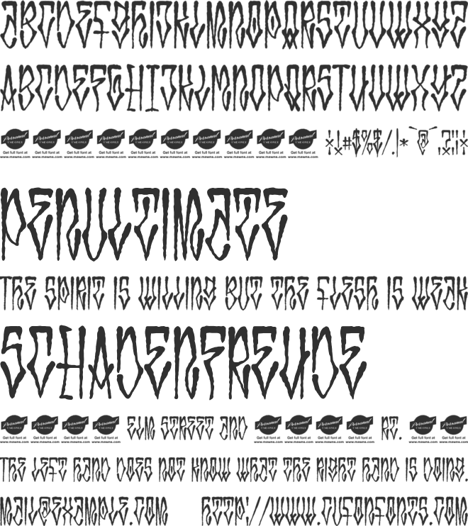 Monsta Tag Personal font preview