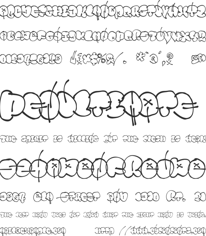 Throwupz font preview
