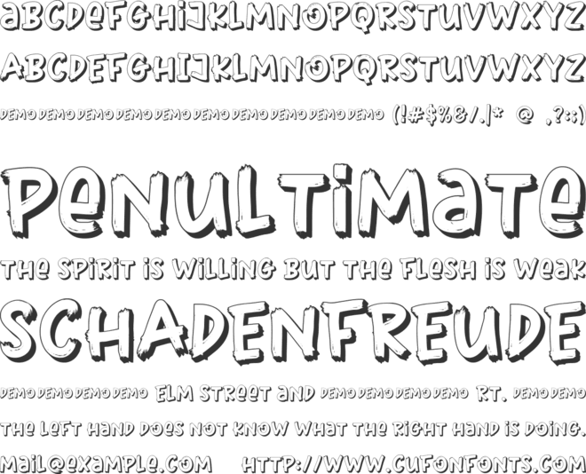 Bombtrack Demo font preview