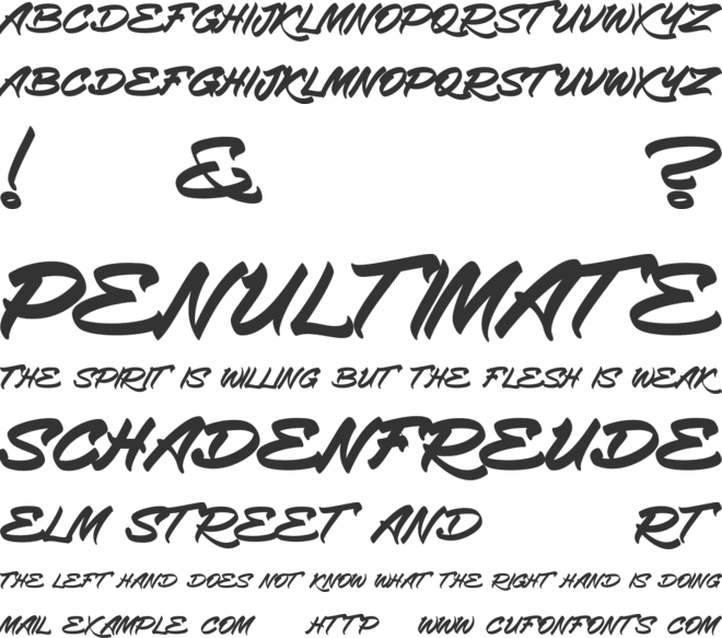 Empire Samgor font preview