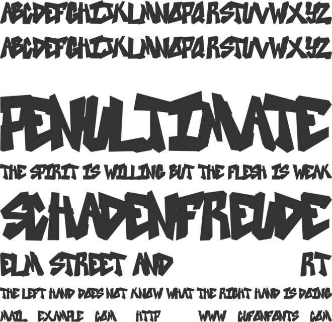 SWEET AS REVENGE font preview