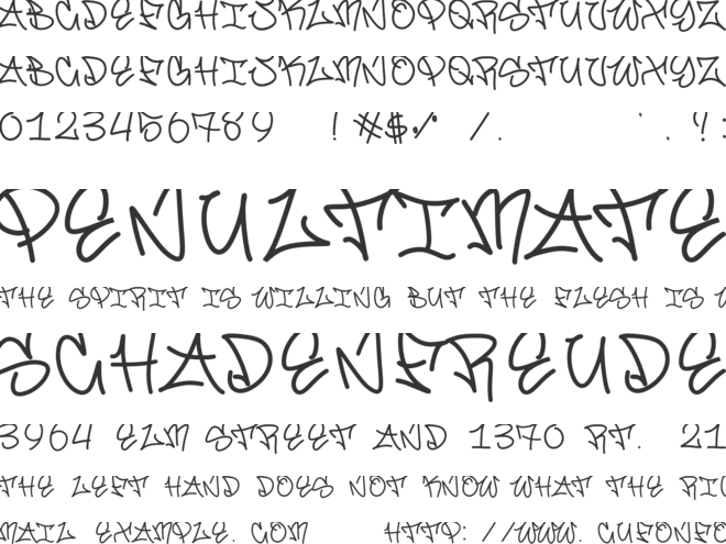 Graffiti font font preview