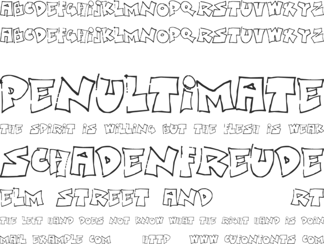 Bored Schoolboy font preview
