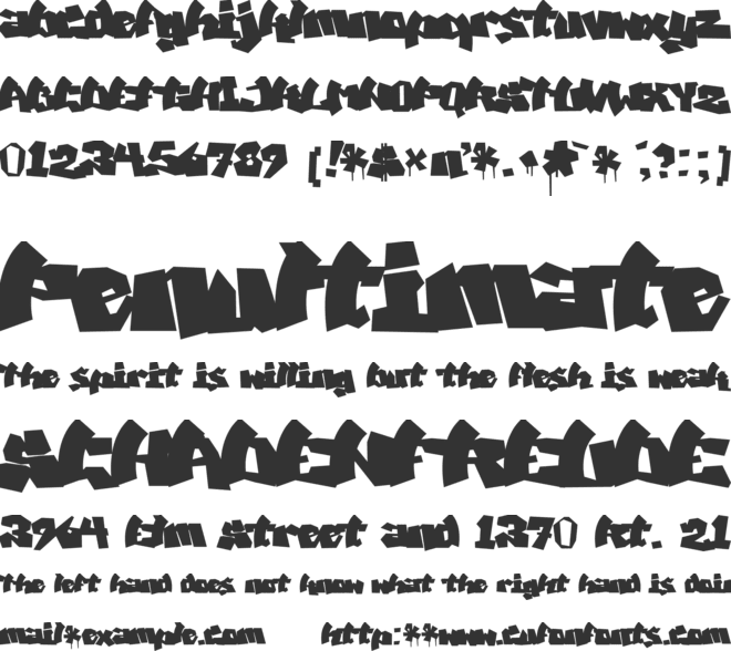 MAWNS Graffiti Filled font preview