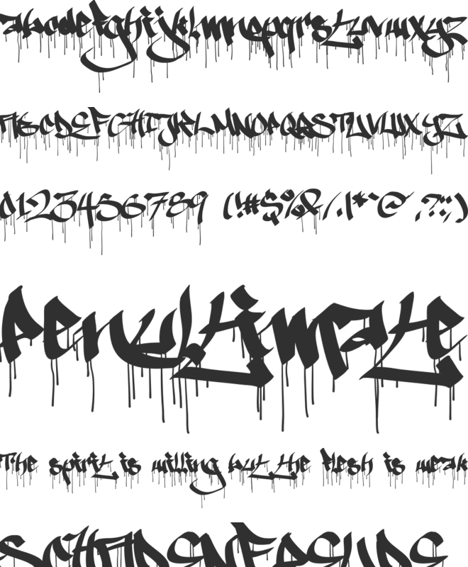 Ruthless Drippin ONE font preview
