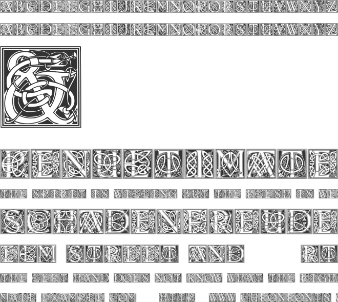 Celtic Eels font preview