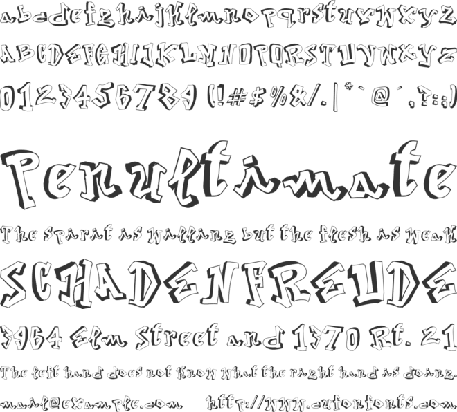 Street 2 Art font preview