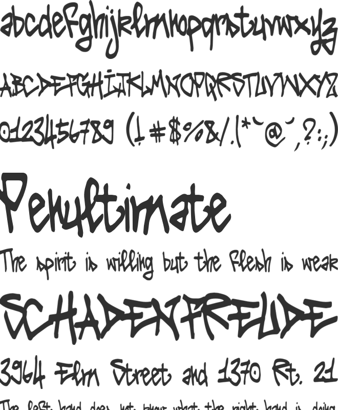 Tag It Yourself font preview