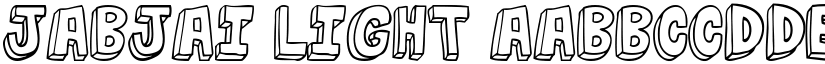 jabjai Light font