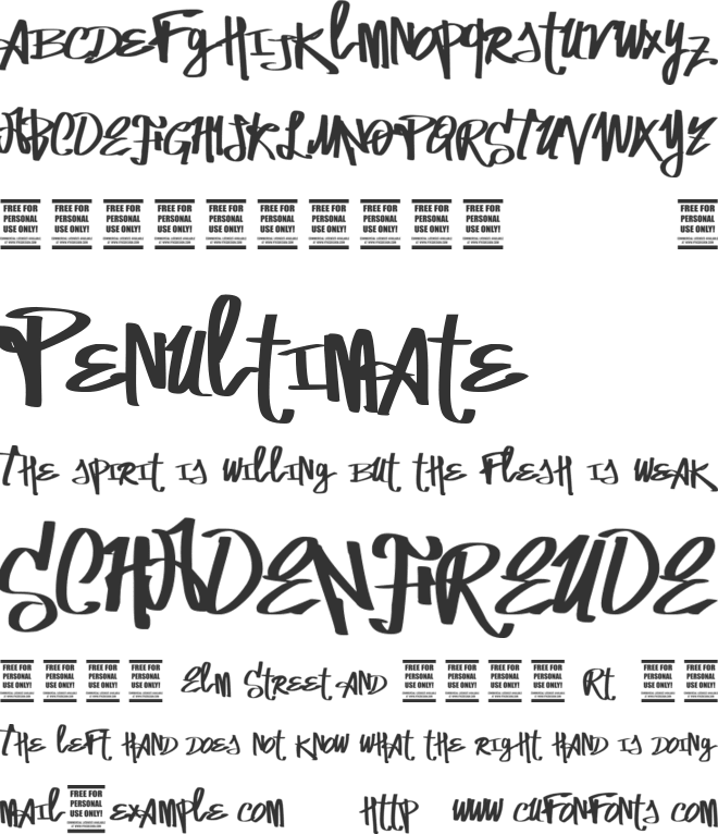 Vtks Street Vision font preview