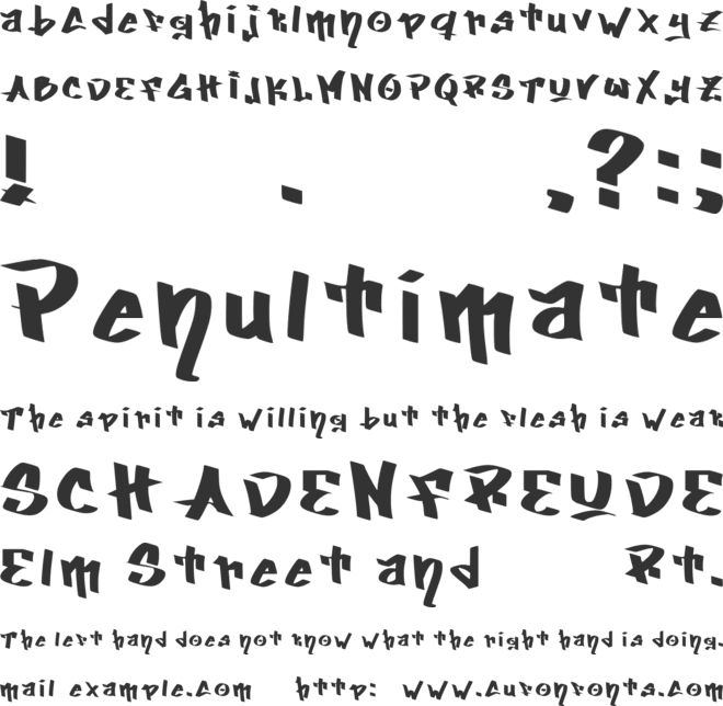 Joegraff font preview