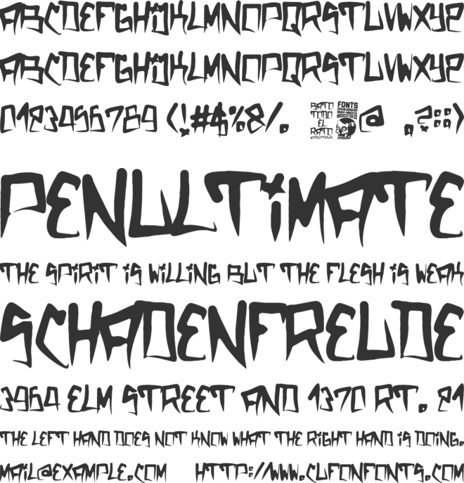 Bato todo el Rato font preview