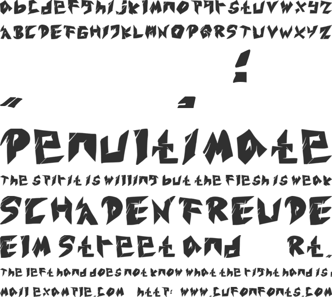 Zubrutal font preview