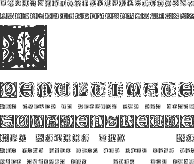 Gothic Leaf font preview