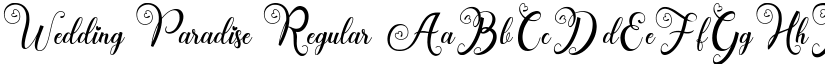 Wedding Paradise Regular font