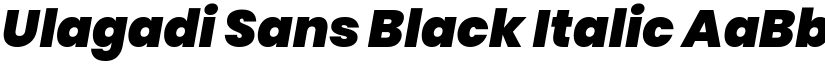 Ulagadi Sans Black Italic font