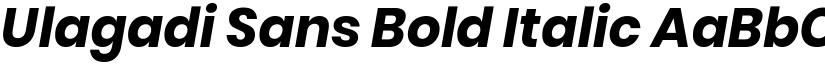 Ulagadi Sans Bold Italic font
