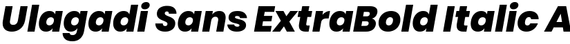 Ulagadi Sans ExtraBold Italic font