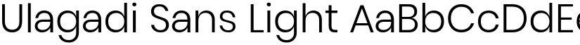 Ulagadi Sans Light font