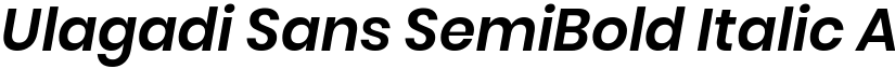 Ulagadi Sans SemiBold Italic font