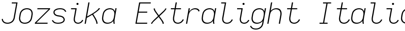 Jozsika Extralight Italic font