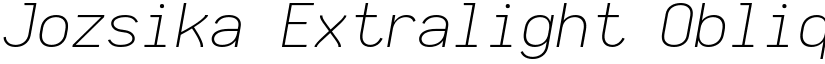 Jozsika Extralight Oblique font